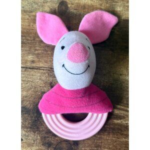 VTG 1994 The First Years Disney Piglet Teether Plush Teething Ring 6" Vintage